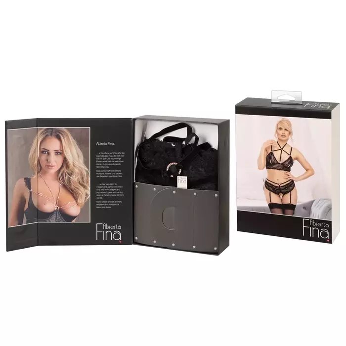 Apakšveļas komplekts abierta fina Bra Set melns — izmērs M Photo 8