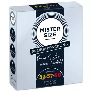 MISTER SIZE 4260605480584 prezervatīvs 3 pcs Gludi, nolīdzināti