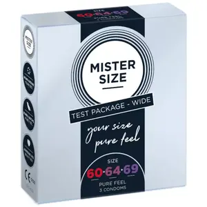 MISTER SIZE Test Package Wide 3 pcs Gludi, nolīdzināti
