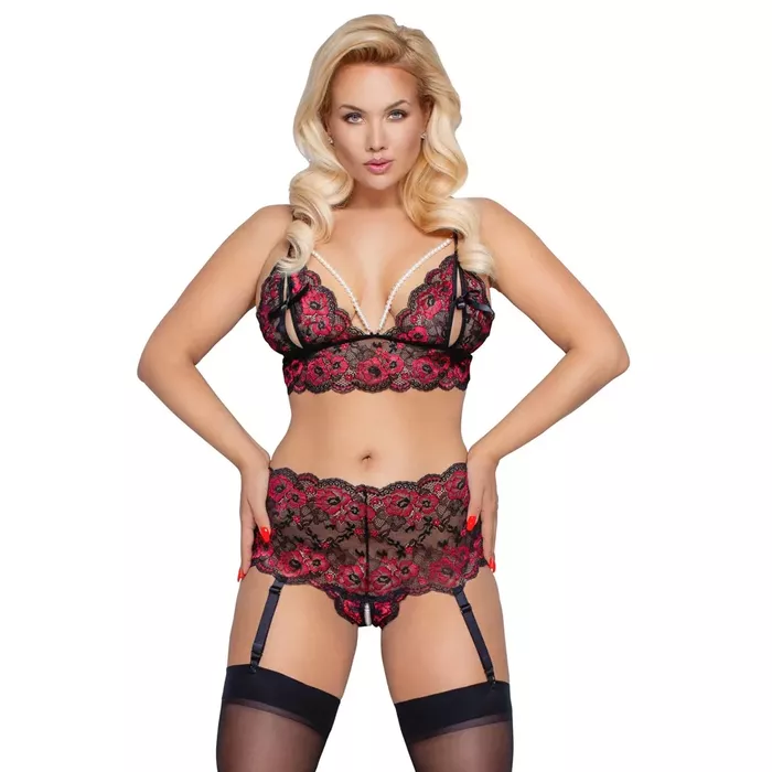 Lingerie set Cottelli Collection Bra Set Pearl 3XL/4XL Photo 3