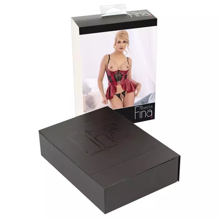 Комплект abierta fina Shelf Bra Set красный 80B Photo 11