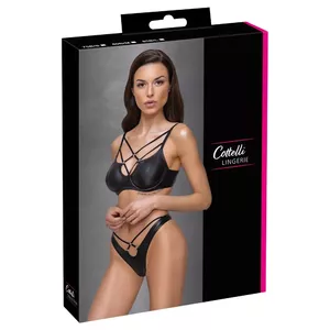 Bra set Cottelli Collection model 80B/M — matte finish, underwired bra with rio string, size 80B