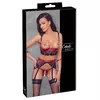 Cottelli Collection Shelf Bra Set — чёрно-красный, размер L Photo 1