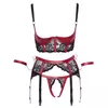 Cottelli Collection Shelf Bra Set black/red XL Photo 6
