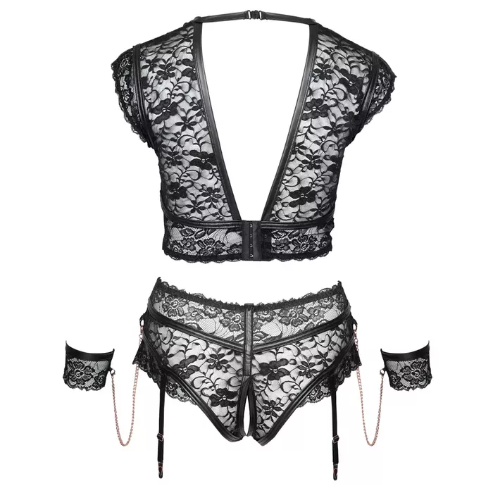 Cottelli Collection Bra Set Bondage — комплект белья 3XL Photo 7