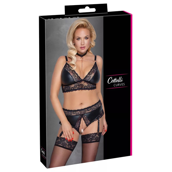 Bra and Suspender Briefs Cottelli Collection 2XL 22139821061 Photo 1
