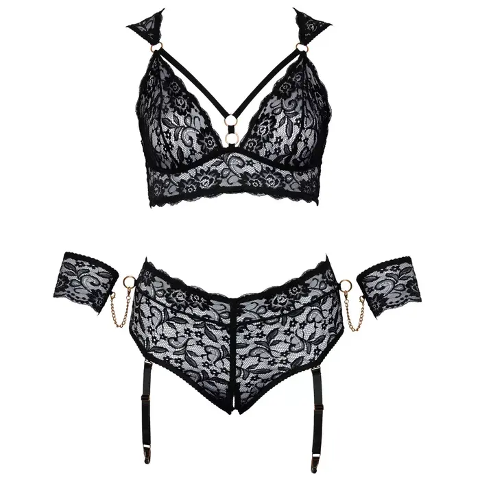 Lingerie set Cottelli Collection Bra Set Bondage 4XL Photo 9