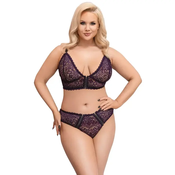 Lingerie set Cottelli Collection bra set purple XL Photo 2