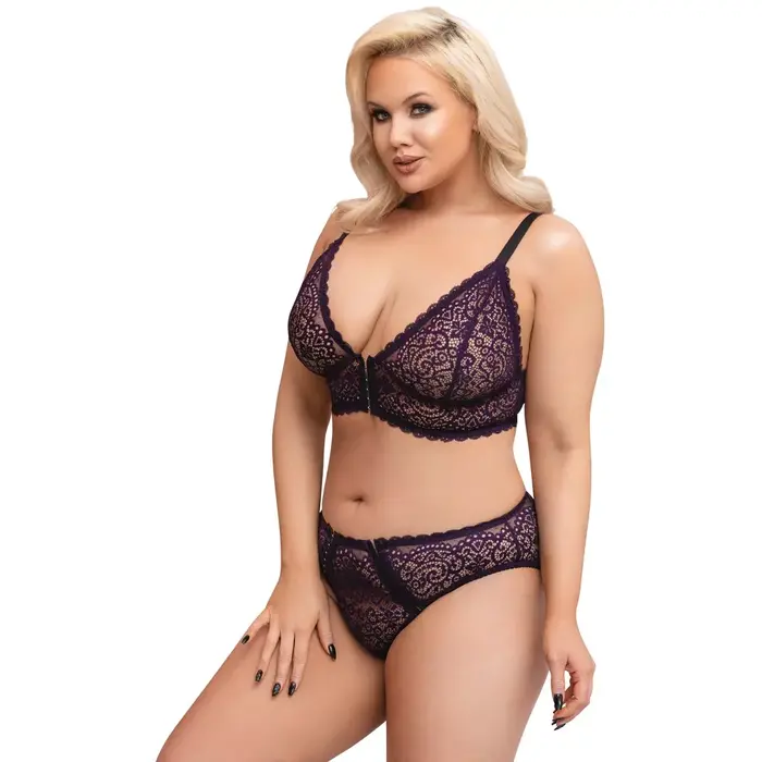 Lingerie set Cottelli Collection Bra Set purple 3XL Photo 4