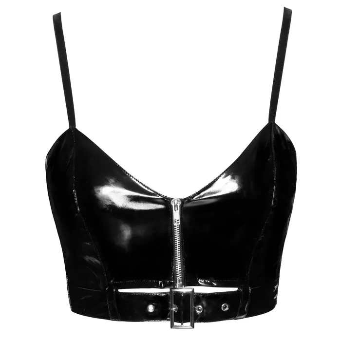 Black Level Vinyl Top Buckle L — виниловый короткий топ Photo 5