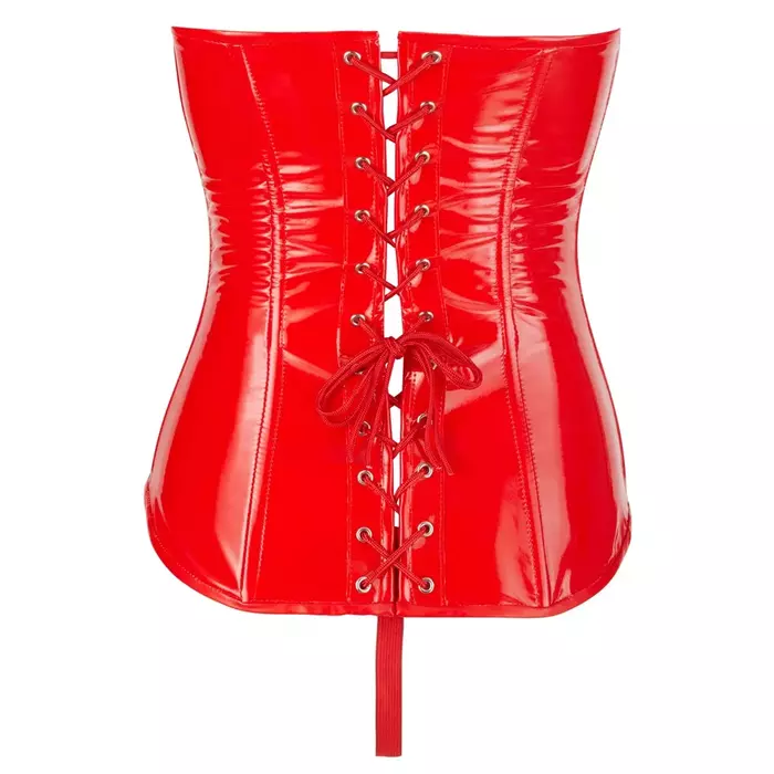 Korsete black level Vinyl Corset sarkans L Photo 8