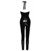 Кэтсьют Black Level Vinyl Jumpsuit Zip S Photo 9