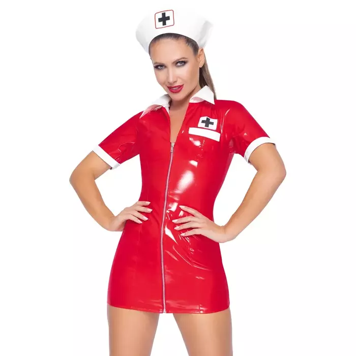 Vinyl Nurse kostīma kleita black level M Photo 3
