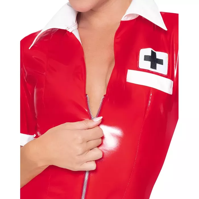 black level Vinyl Nurse красное платье XL Photo 6