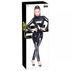 Кэтсьют Black Level Vinyl Jumpsuit Black XL — винил, размер XL, длинные рукава и ноги, двухвставная задняя молния, молнии на груди