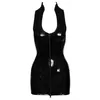 Black Level Vinyl Mini Dress, black, size M Photo 8