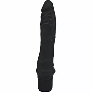 GET REAL Klasiskais liels melns vibrators D-234555 - Galīgā baudas rotaļlieta