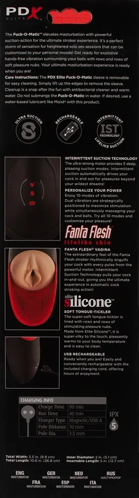 Masturbator PIPEDREAM PDX ELITE Stroker Fuck-O-Matic Photo 13