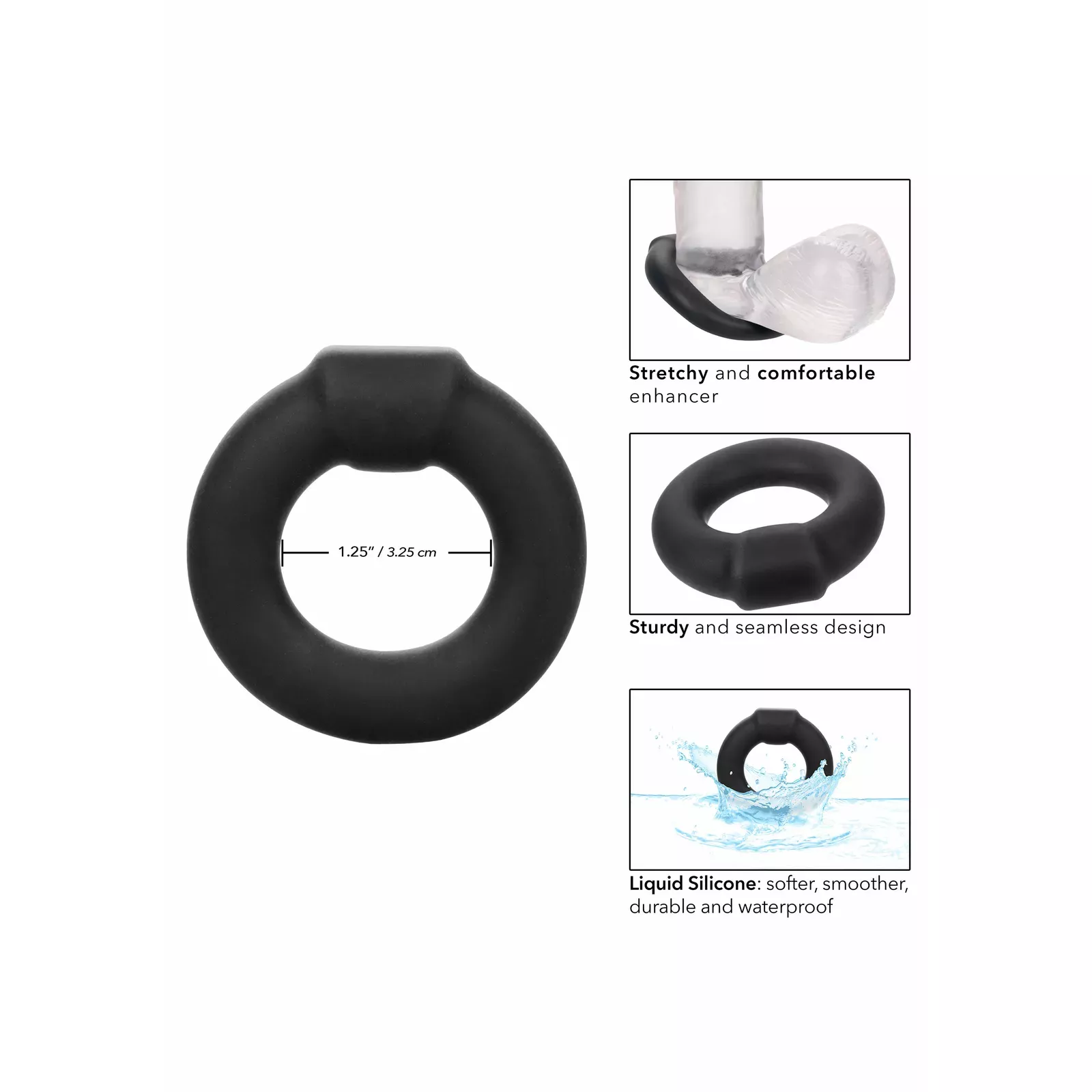 CALEXOTICS Alpha Optimum Ring Black 14853 - Кольцо для пениса Photo 4