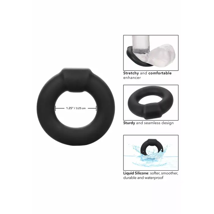 CalExotics Alpha Optimum Ring Black — vibrējošs gredzens Photo 4