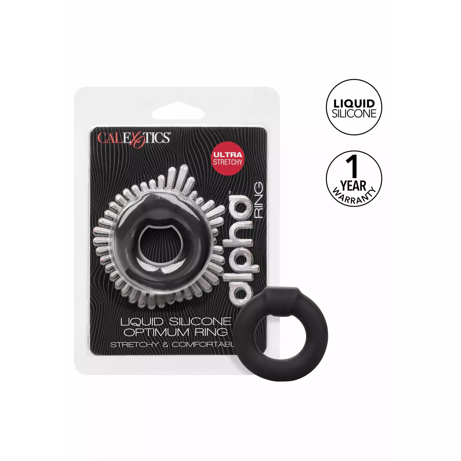 CALEXOTICS Alpha Optimum Ring Black 14853 - Кольцо для пениса Photo 5