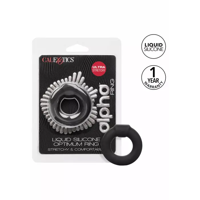 CalExotics Alpha Optimum Ring Black — vibrējošs gredzens Photo 5