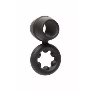 Vibrating dual-ring accessory CalExotics Alpha Dual Magnum Ring Black — compact motor, two adjustable rings