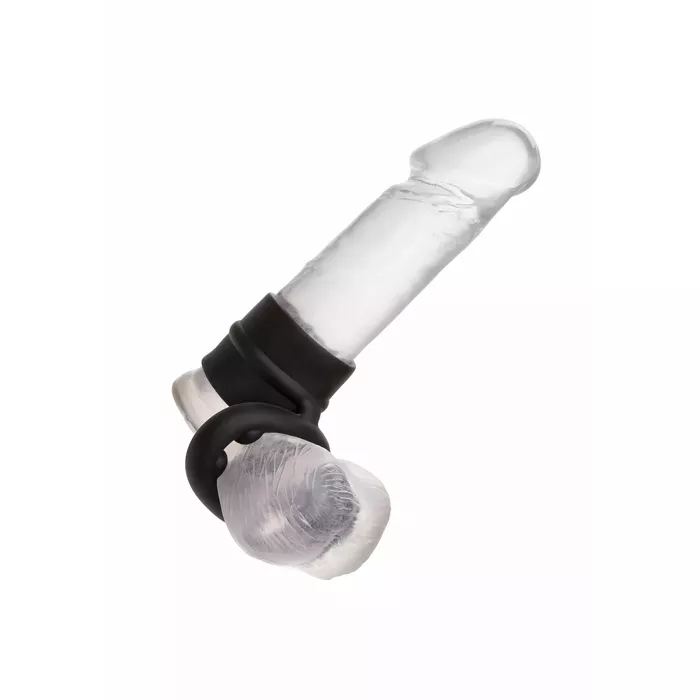 CalExotics Alpha Dual Magnum Ring Black — vibrating dual-ring Photo 3