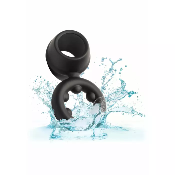CalExotics Alpha Dual Magnum Ring Black — vibrating dual-ring Photo 6