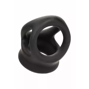 Gredzens dzimumloceklim CalExotics Alpha Dual Cage Ring — melns, dubultā režģa dizains