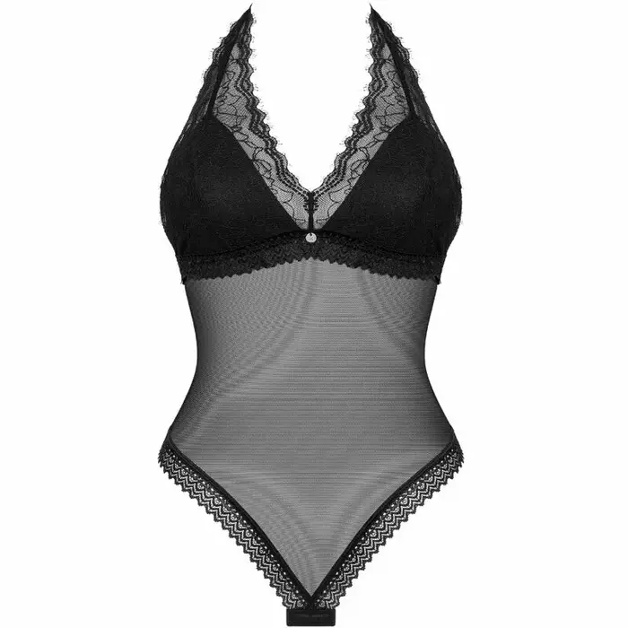 Боди OBSESSIVE OBS Body XS/S — черное кружевное тедди Photo 5