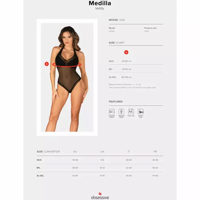 Боди OBSESSIVE Medilla (тедди) — XL/2XL Photo 7