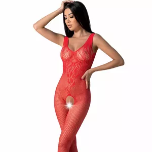Бодистокинг PASSION BS098 — красный, one size, эластичная мягкая ткань, цельный дизайн