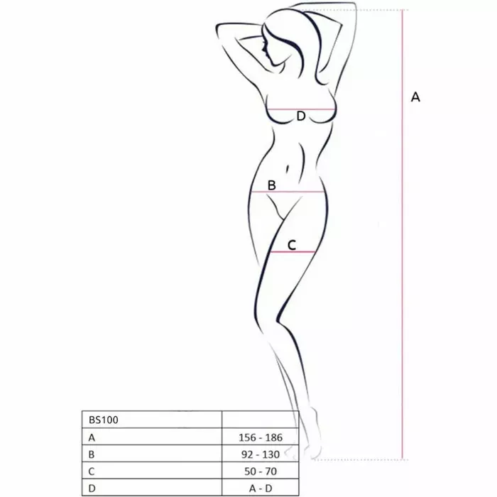 PASSION BS100 bodystocking — black, one size Photo 7