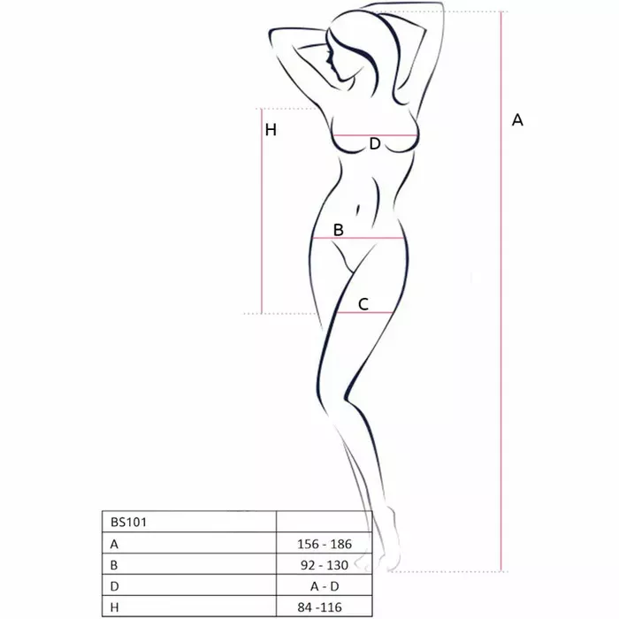 Бодистокинг PASSION BS101 черный Photo 7