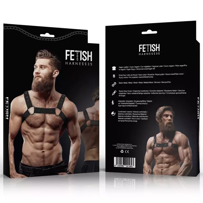FETISH SUBMISSIVE ATTITUDE regulējama neoprēna krūšu siksna Photo 4