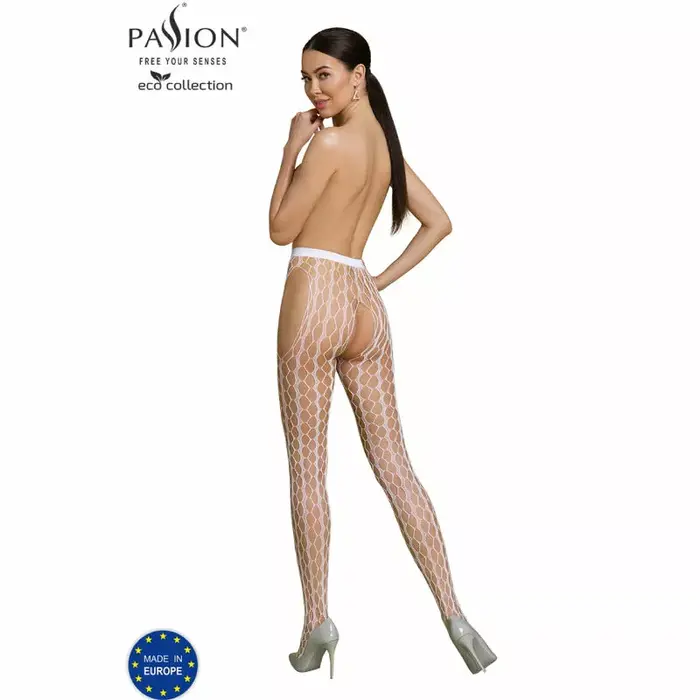 Bodystocking PASSION S007 — white seamless one-piece Photo 2