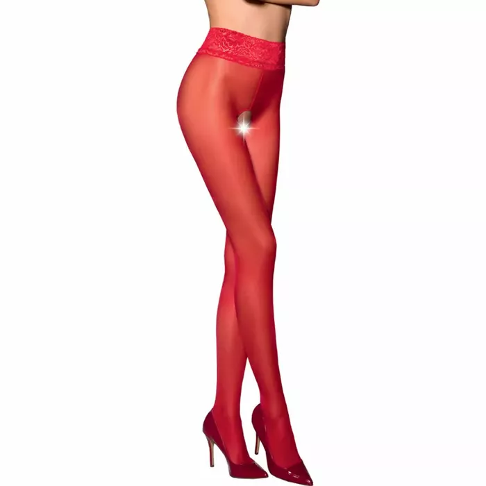 Tights PASSION TIOPEN 008 3/4 Red 30 DEN Photo 2