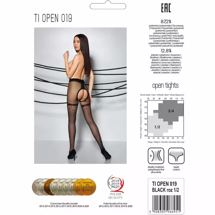 Колготки PASSION TIOPEN 019 чёрные 1/2 20 DEN Photo 5