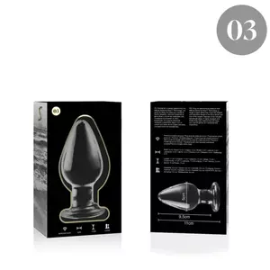 Anālais spraudnis, Model 3, Borosilikāta stikls, Caurspīdīgs, 11 cm - O - 5 cm, D-235927