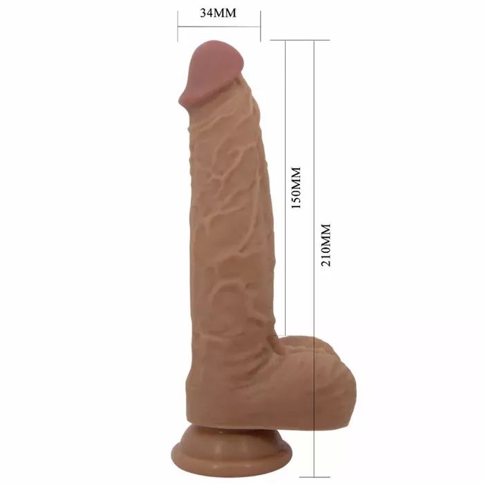 Dildošs BAILE Jonathan — silikons, 21 cm Photo 7