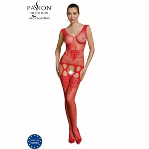 Бодистокинг PASSION BS014 one-size красный — эко-материал, дышащая эластичная ткань
