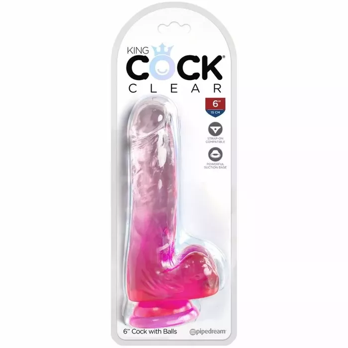 King Cock Clear 6" фаллоимитатор — 17,8 см, присоска Photo 2
