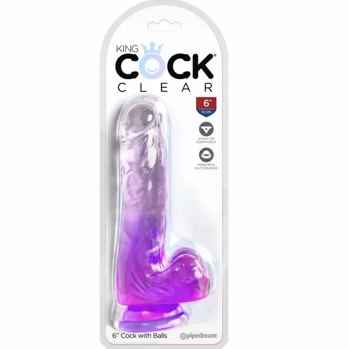 Dildo king cock Clear Realistic Penis 13,5 cm Photo 2