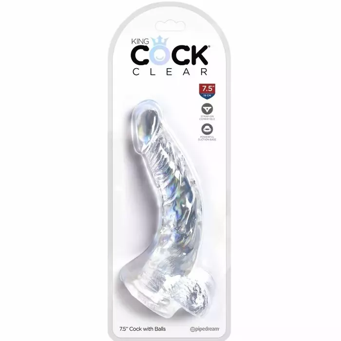 Фаллоимитатор King Cock Clear изогнутый 16,5 см Photo 4