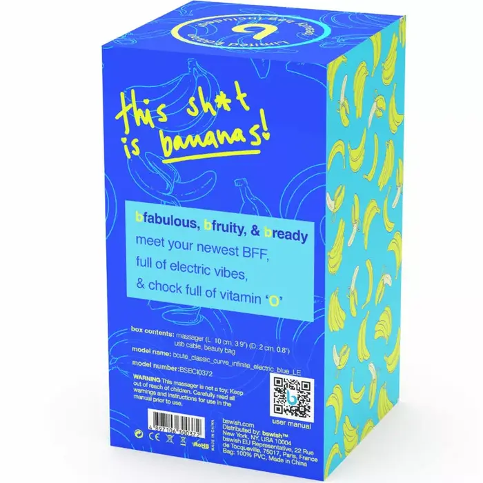 Вибратор b swish BCute Curve Infinite Classic Limited Edition Blue Photo 7