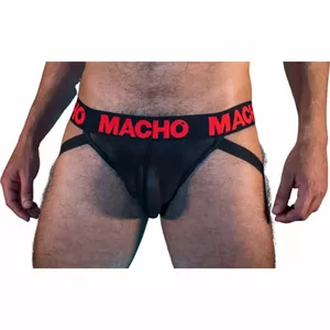 MACHO MX26X2 Jock melns/sarkans izmērs L, D-236863 - Macho Underwear