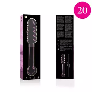 Dildo, NEBULA SERIES BY IBIZA, Model 20, Borosilicate Glass, Pink, 20.5 cm, Ø 3 cm