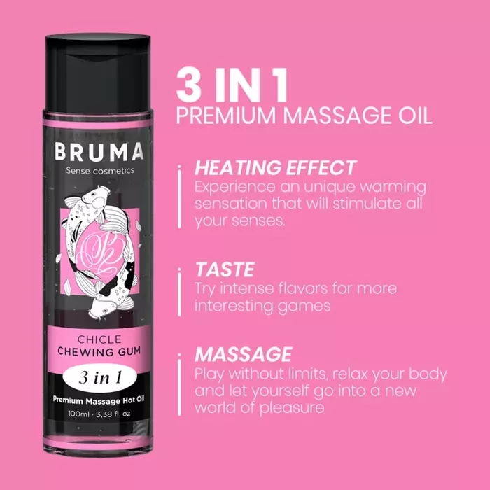 Massage oil BRUMA Premium Hot Oil Chewing Gum 3 in 1 Photo 4