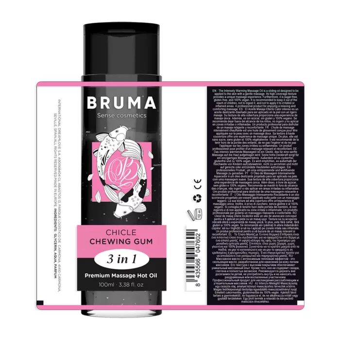 Massage oil BRUMA Premium Hot Oil Chewing Gum 3 in 1 Photo 6